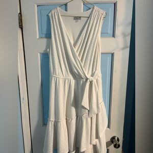 Signature by Robbie Bee White Textured Short Dress